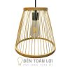 Đèn mây tre nghệ thuật nhỏ gọn cho không gian nhà nhỏ