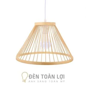 Đèn mây tre nghệ thuật nhỏ gọn cho không gian nhà nhỏ