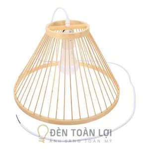 Đèn mây tre nghệ thuật nhỏ gọn cho không gian nhà nhỏ