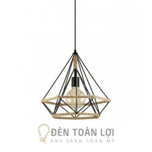 Đèn Thả: Mẫu đèn thả kim cương quấn dây thừng Vintage 222