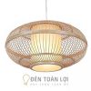 Đèn mây tre thả có lồng vải trang trí khách sạn