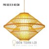 Đèn thả mây tre trang trí bàn ăn, phòng khách gia đình