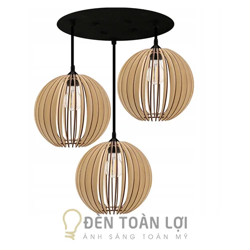 Đèn Gỗ Màu Chùm 3