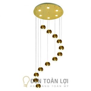 Đèn Thả: Đèn thả hiện đại 12 chóa xi vàng / xi bạc THD.09/12