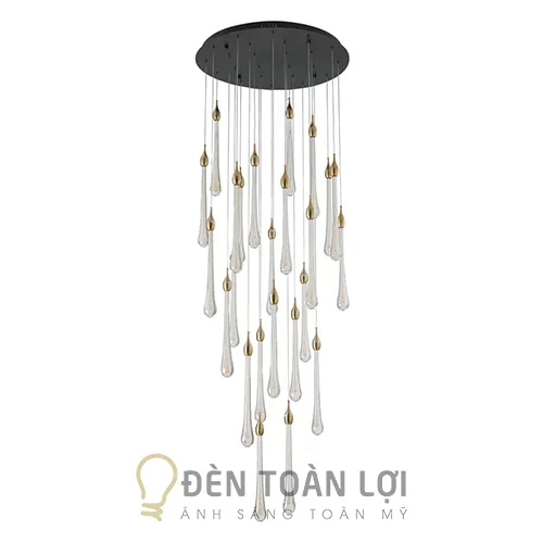 Đèn Thả: Mẫu đèn thả thông tầng trang trí cầu thang THD.15/9