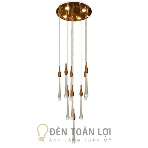 Đèn Thả: Mẫu đèn thả thông tầng trang trí cầu thang THD.15/9
