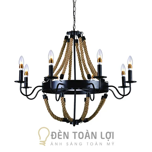 Đèn thả màu tha chum 8 bóng trang trí quán cafe