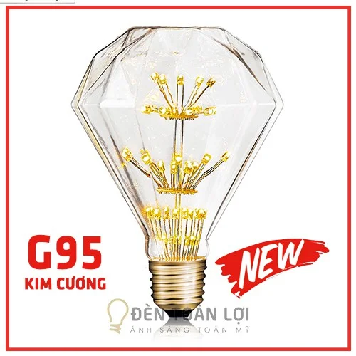 Bóng đèn G95 kim cương hoa 3W