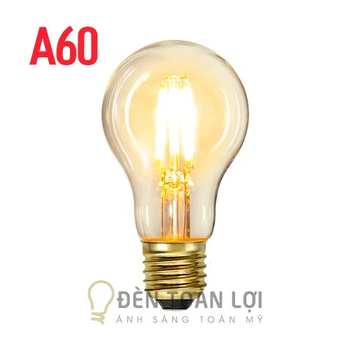 Bóng Đèn: Bóng LED Edison A60 4W vỏ vàng