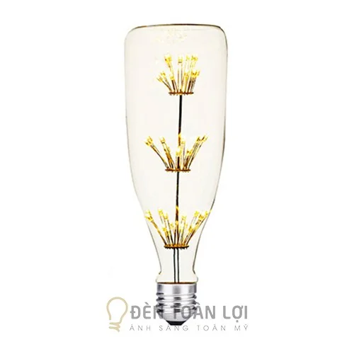 Mẫu bóng đèn LED hình cái chai trang trí quán trà sữa lung linh