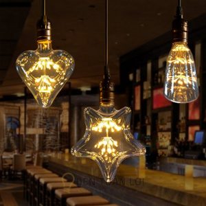 Bóng Đèn: Mẫu đèn LED hoa hình trái tim trang trí quán trà sữa