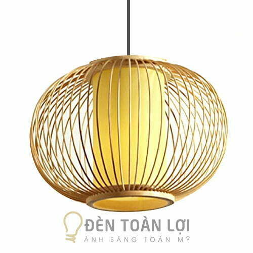 Đèn mây tre màu đen cầu long vai tam tre cổ lớn