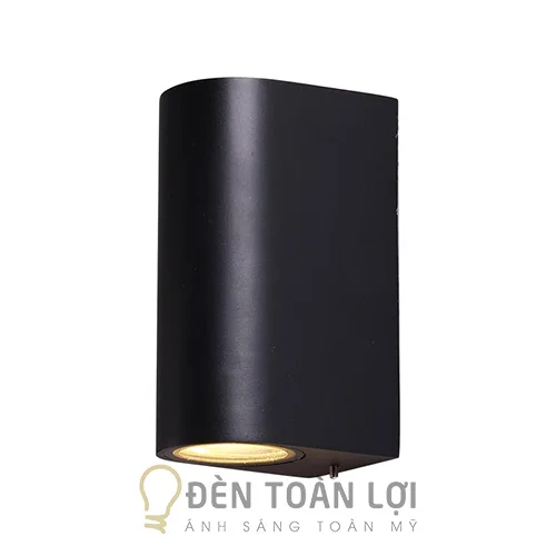 Đèn vách màu đen gắn tường ngoài trời hiện đại hình trụ VNT-667