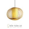 Đèn Mây Tre: Mẫu đèn cầu lồng vải tăm tre cỡ lớn