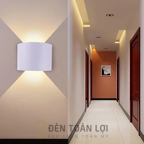 Đèn Vách: Mẫu đèn vách chiếu tường trên dưới 2 tia giá rẻ