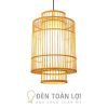 Đèn Mây Tre: Mẫu đèn mây tre đan trang trí kiểu trụ lồng nhau thon dài