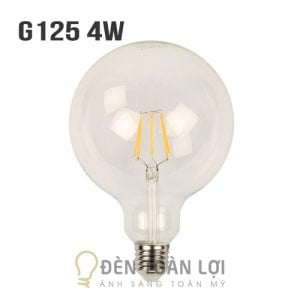 Bóng Đèn: Mẫu bóng G125 vỏ trong 4W trang trí quán trà sữa