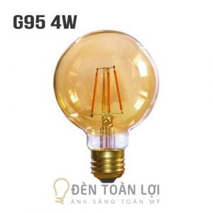 Bóng Đèn Mẫu bóng G95 vỏ vàng 4W trang trí quán cafe