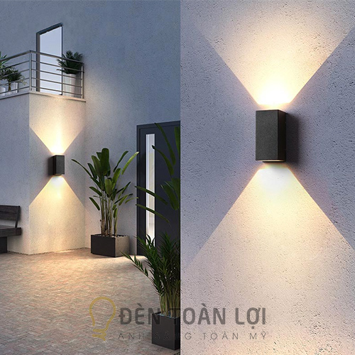 Đèn Vách: Mẫu đèn gắn tường ngoài trời hiện đại hình lập phương ...