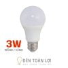 Bóng Đèn: Mẫu bóng bulb kín nước 3W trắng vàng