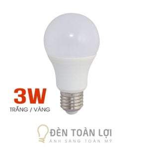 Bóng Đèn: Mẫu bóng bulb kín nước 3W trắng vàng