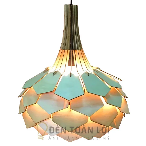 Đèn gỗ hình bồ hoa TL075