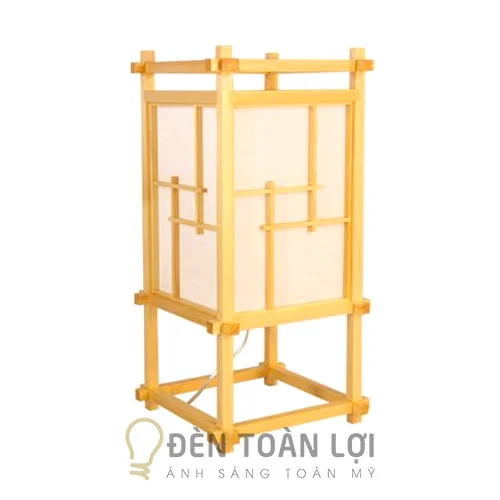 Đèn gỗ màu đen trang trí
