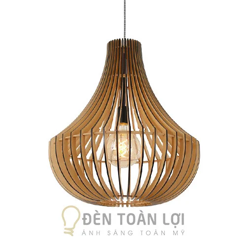 Đèn gỗ màu đen thả TL082