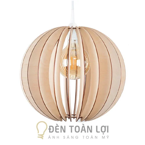 Đèn gỗ hình cầu TL035
