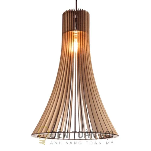 Đèn gỗ màu đen trang trí hành lang hình cái loa TL050