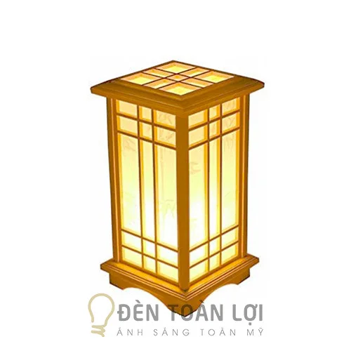 Đèn gỗ màu đen