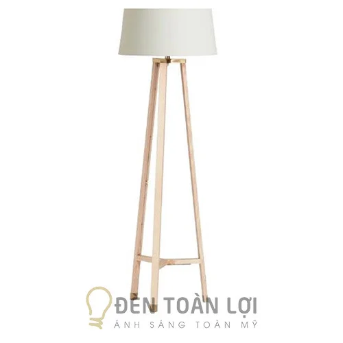 Chân đèn gỗ đế sàn 3 chân cố định