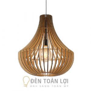 Đèn Gỗ Mẫu đèn thả bằng gỗ trang trí phòng khách tuyệt đẹp TL082