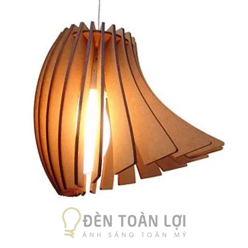 Đèn gỗ thả trần trang trí bàn ăn nghệ thuật TL078