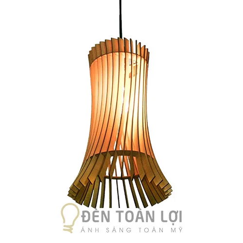 Đèn gỗ màu đen thả trần trang trí quán cafe quán ăn TL008
