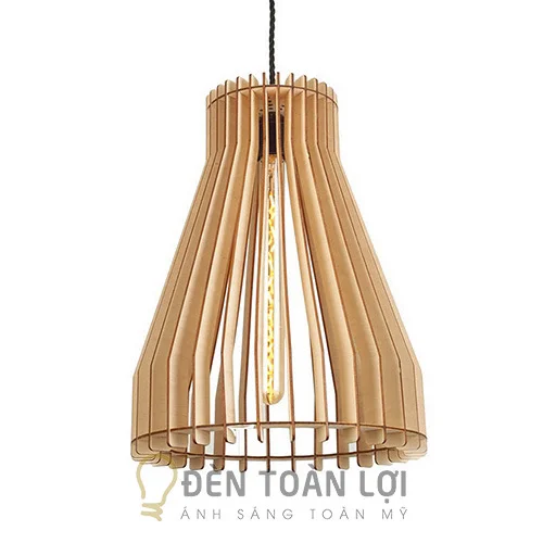 Đèn gỗ màu đen trang trí bàn ăn TL013