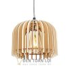 Mẫu đèn gỗ thả trần bàn cafe giá rẻ TL010