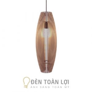 Đèn Gỗ: Mẫu đèn gỗ thon dài trang trí hành lang lỗi đi TL026