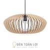 Đèn Gỗ: Mẫu đèn thả gỗ trang trí bàn ăn nhà chung cư TL027