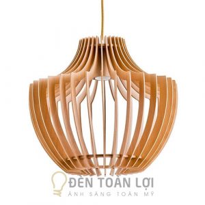 Đèn Gỗ: Đèn thả bằng gỗ trang trí bàn làm việc tuyệt đẹp TL081