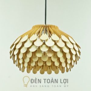 Đèn Gỗ: Mẫu đèn gỗ thiết kế trang trí phòng khách căn hộ chung cư TL071