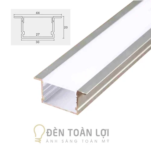 LED thanh nhôm 44mm x 20mm âm trần thạch cao