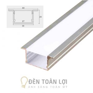 LED thanh nhôm 44mm x 20mm âm trần thạch cao, âm trần song gỗ