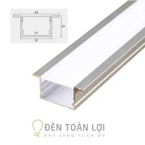 LED thanh nhôm 44mm x 20mm âm trần thạch cao, âm trần song gỗ