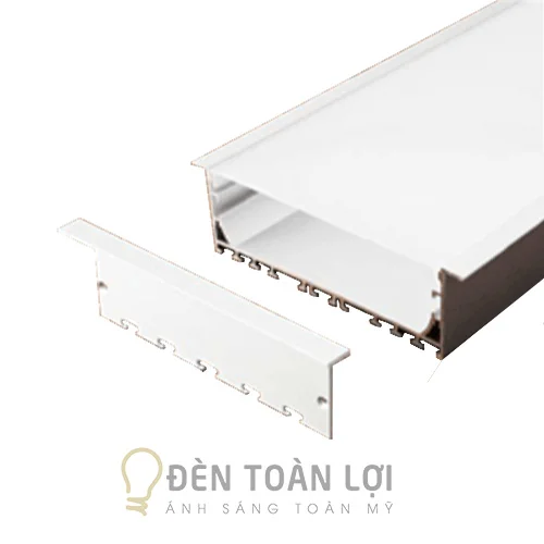 LED Thanh Nhôm Mặt Rộng Âm Tường 136mm 40mm