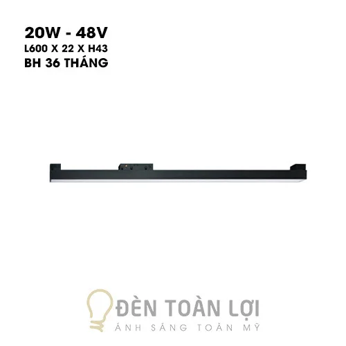 Đèn rọi nam châm phẳng 600mm 20W