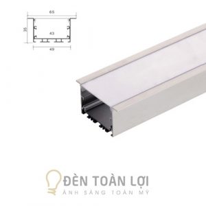 LED thanh nhôm âm trần 65mm * 35mm âm song gỗ, trần thạnh cao