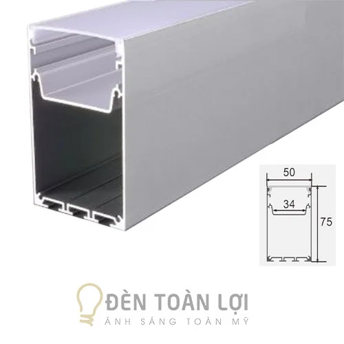 LED thanh nhôm định hình ốp nối thạch cao 50mm-75mm