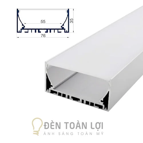 Đèn LED Thanh Nhôm Bản Rộng Trang Trí Sảnh Khách Sạn 76mm x 35mm