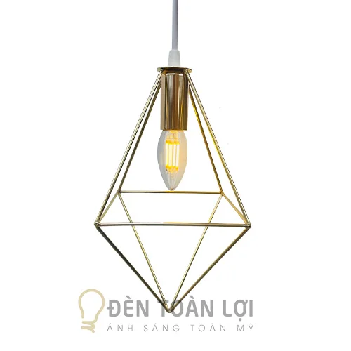 Đèn thả mẫu thả khói hình thoi trang trí khu chụp ảnh đám cưới đuôi E14